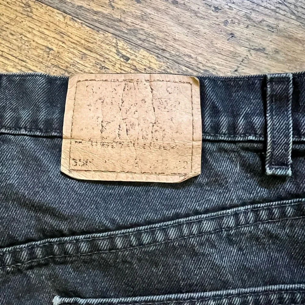 Vintage Levi's Jeans Mens 36x33 Black Washed Orange Tab 550 Relaxed Fit USA